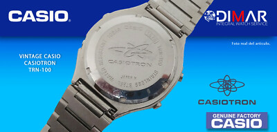 Vintage Casio CASIOTRON TRN-100B-8T. QW.1670, Japan WR.10BAR, LCD