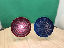 (2) Mr Zogs Sex Wax 3" Stickers 1 Red 1 Blue Original Vintage Surfing Surf 🔥🌊