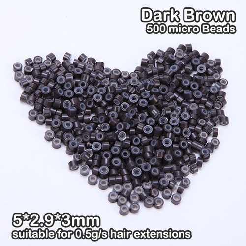 500/1000pcs Micro Beads Rings Tip Loop für Microring Extensions Haarverlängerung - Bild 4 von 18