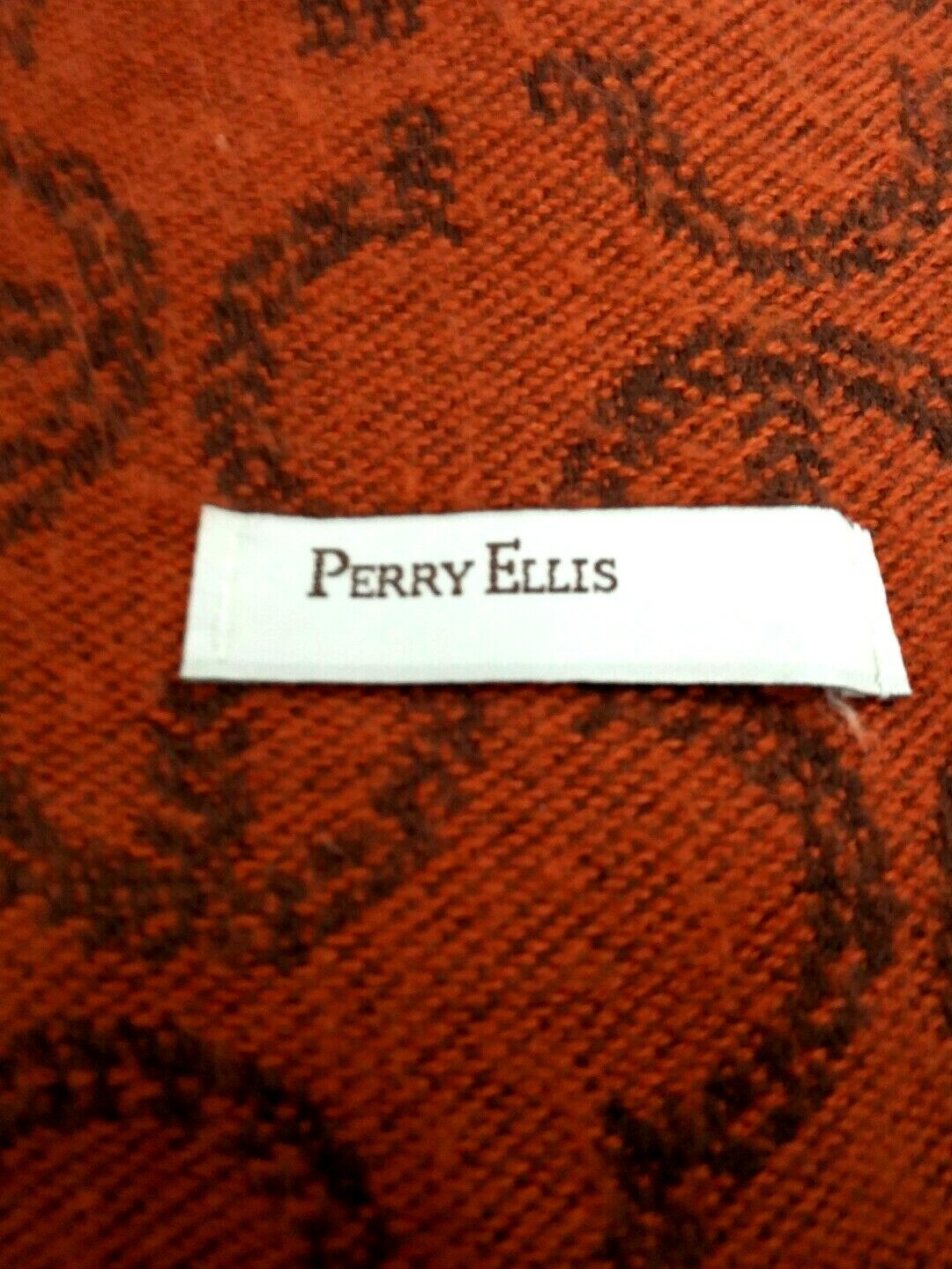 Perry Ellis Large Rectangular Brown Orange Fall W… - image 4
