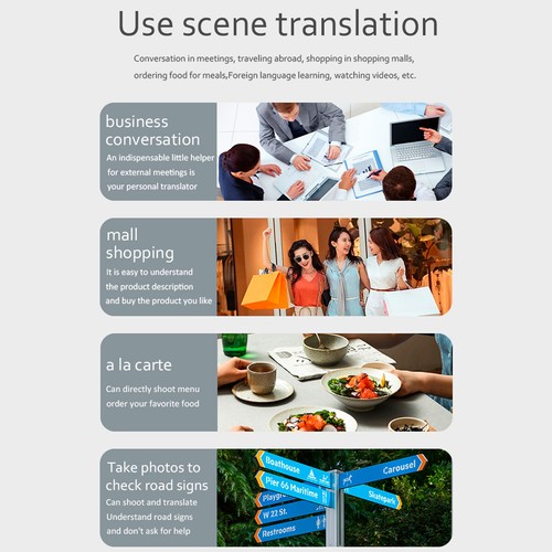Portable Smart Voice Translator 139+ Language Real Time Wifi Photo Translation - Picture 12 of 14