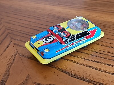 VINTAGE Japan TOYS TIN PLASTIC XE3 NO 3 FRICTION SPIN CAR 1960s | eBay