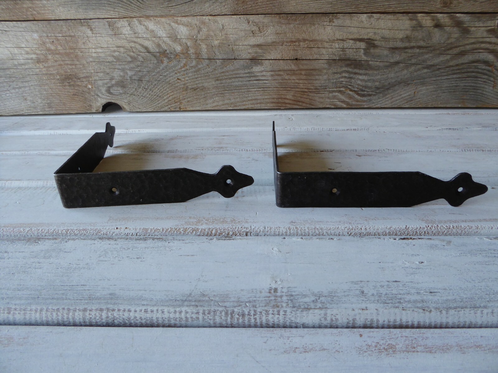 Large Corner Brace Forged Hammered Metal Decorative  90 degree Trunk Strap DIY 