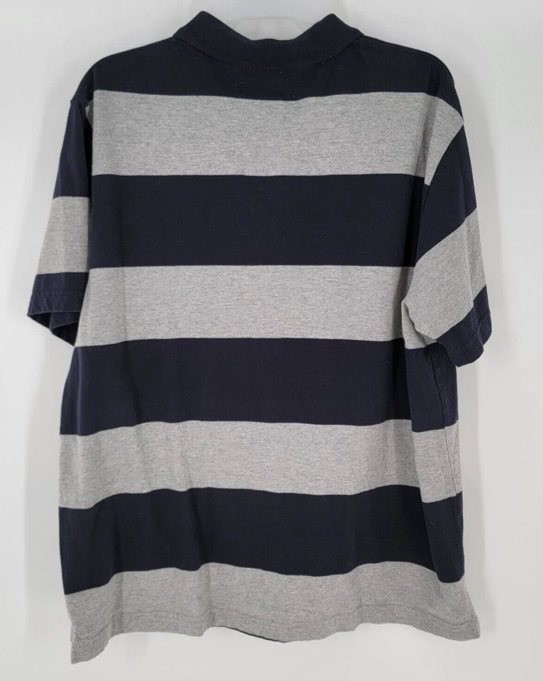 Urban Up Pipeline Short Sleeve Blue/Gray Stripped Polo ~ Mens XL ~ 100% Cotton - Image 2 of 2