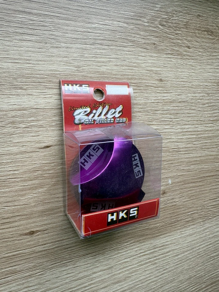 RARE HKS PURPLE BILLET MITSUBISHI EVO TURBO GALANT VR4 4G63 ENGINE OIL FILL CAP - Image 4 of 4