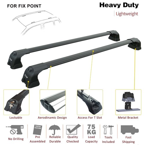 For Mercedes Benz Metris 2016-2021 Roof Rack Cross Bars Metal Bracket Fix Point - Picture 3 of 6