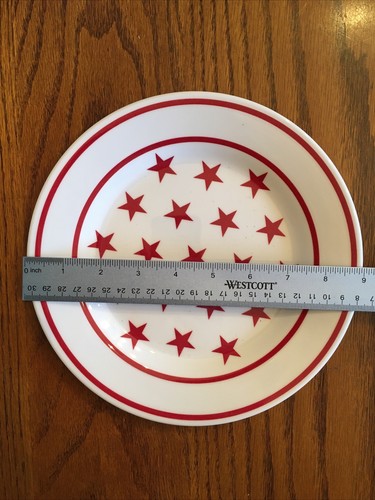 Patriotic Red White Blue Plate Star July 4th Melamine Melamac Plastic New / Used - Picture 13 of 34