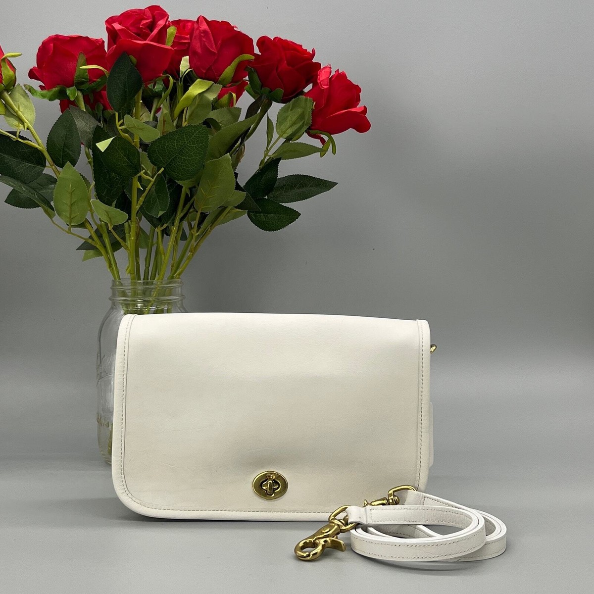 vintage coach old ✨ ivory White bag MINT: NYC Bone SADDLERY Bag Vintage Coach Off-white Ivory