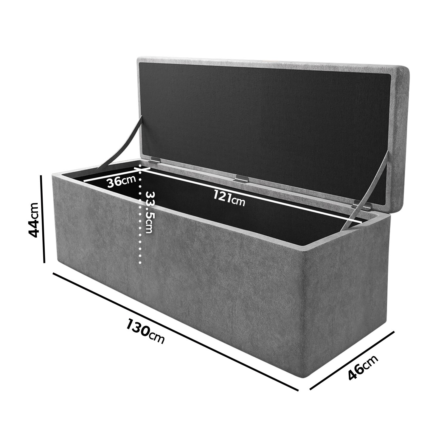 Ottoman Storage Blanket Box in Grey Velvet Safina SAF027 for sale