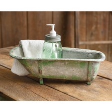 Painted Metal Rusty Bathtub Bin / Planter - Bathroom, Garden, Patio Distressed