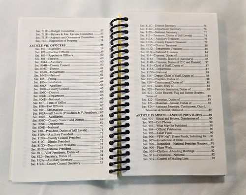 Bylaws and Ritual Ladies Auxillary to the VFW 2005 Podium and Booklet Editions - Picture 12 of 16