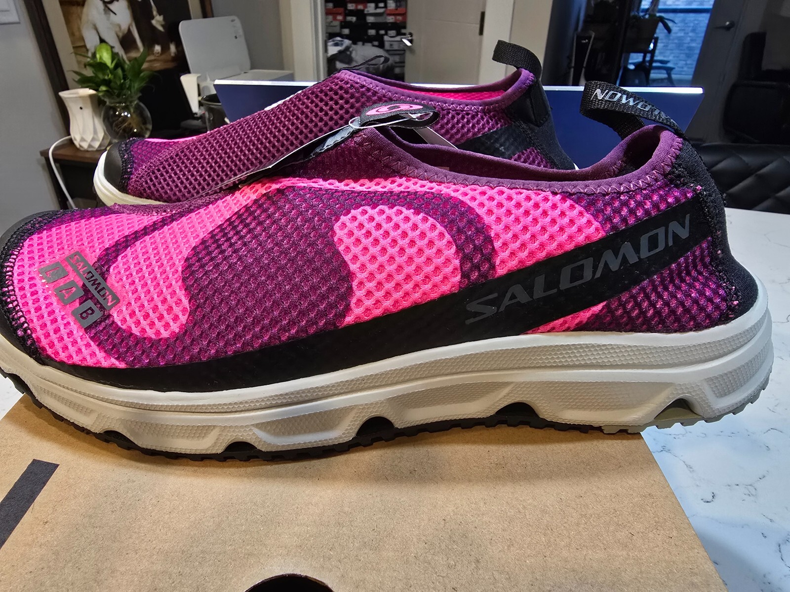 Salomon RX Moc 3.0 'Plum Caspia Knockout Pink' L47586600 taglia US MENS 12 NUOVO