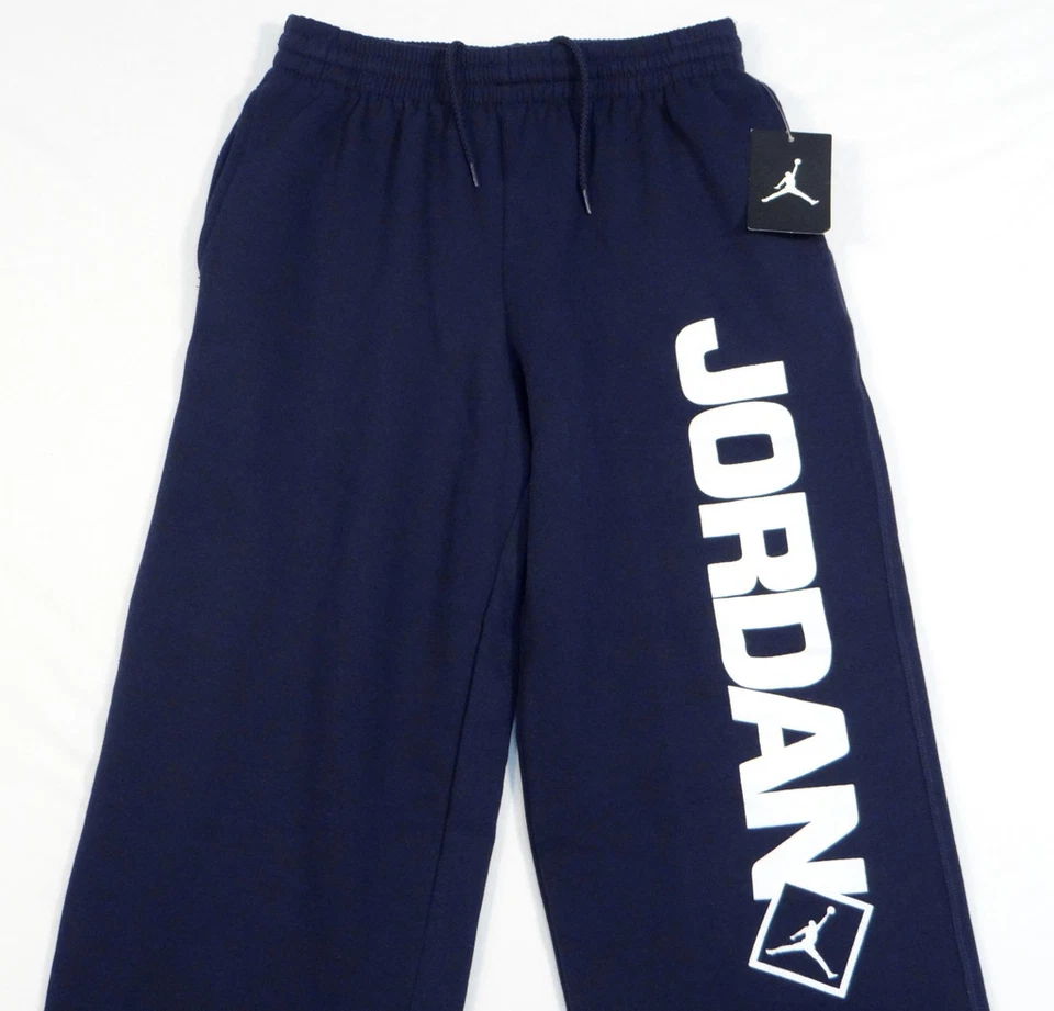 Pantalones deportivos Nike Jordan Jumpman azul oscuro firma jóvenes niños grandes L nuevos con etiquetas Foto 2 de 3