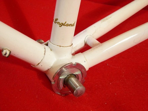 Raleigh Record Mixte Road Bike Frame Raleigh 20-30 Tubes HS + BB White Used - Picture 6 of 13
