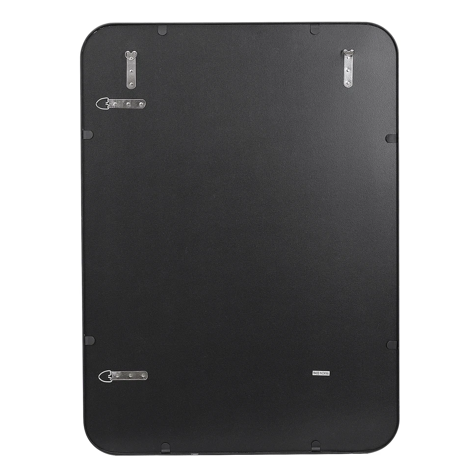 Espelho de parede preto 22" x 30" para banheiro espelho de vaidade retangular com moldura de metal - Imagem 4 de 4