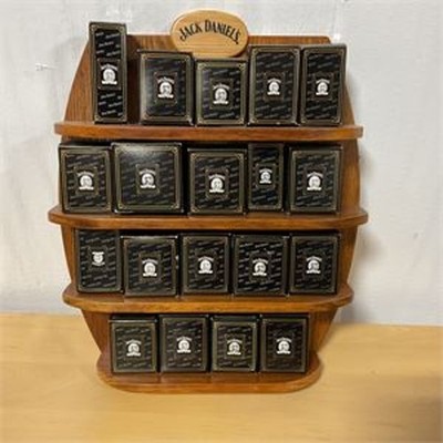 Jack Daniel s Wooden Barrel Wall Display 19-Collectible Shot Glasses & Ornaments