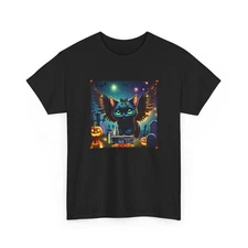 Black Cat Tee Cute And Creepy Shirt Graphic Unisex T-Shirt