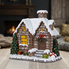 Lebkuchenhaus 15cm Tischdeko Weihnachtsdeko Dekohaus Pffeferkuchen braun