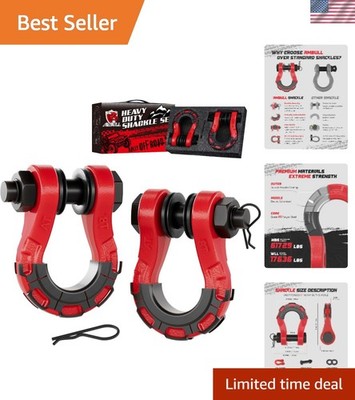 s Upgrade 3/4'' D Ring 2 Pack 61,729 lbs Break Strength with 7/8'' Pin, Isolato...