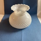 Vintage White Hobnail Milk Glass  Lamp Shade 5 3/4” Round
