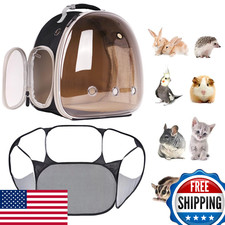 Small Animal Carrier Backpack  Playpen - Outdoor Travel Bag - Polarized Brown