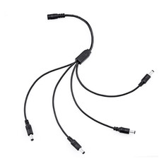 1 to 4 Way DC Power Splitter Adapter Cable Cord 4 CCTV Security Camera 5.5x2.1mm