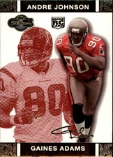 2007 Co-Signers Changing Faces Gold Red #96B Gaines Adams Andre Johnson /399