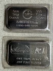 Lot of two one ounce silver bars - Merrill and Silvertown