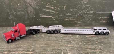 #ad 1:64 Scale 3 Axel Low Boy Trailer With converter dolly Black Heavy Haul $28.00