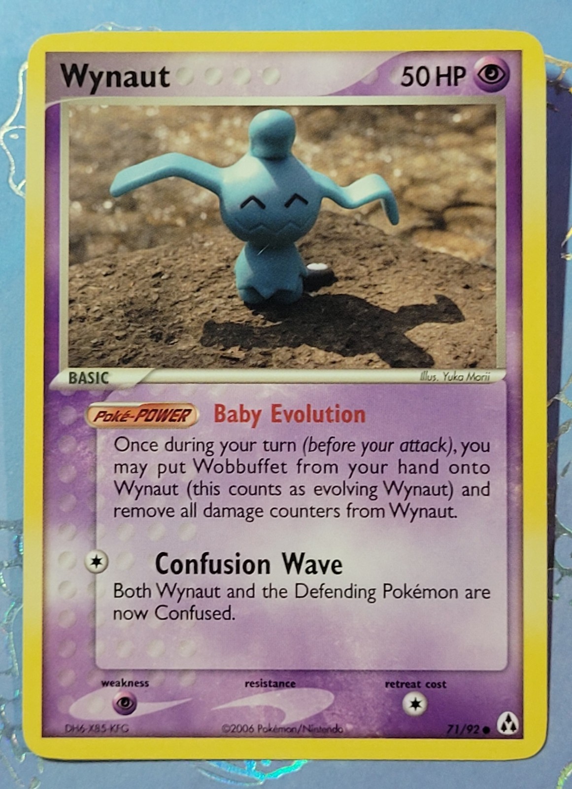 Wynaut 71/92 EX Legend Maker Pokemon Card Yuka Morii NM+