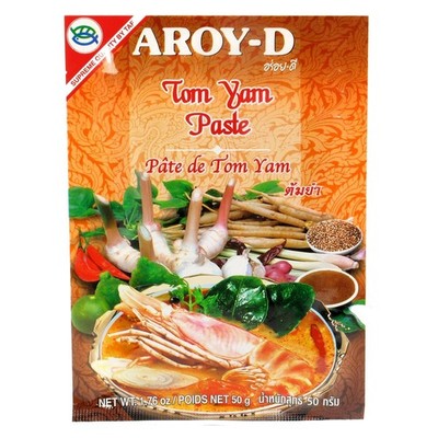 Aroy-D Curry / Tom Yum Paste, 50-Gram Sachet Authentic Thai Recipe Soup