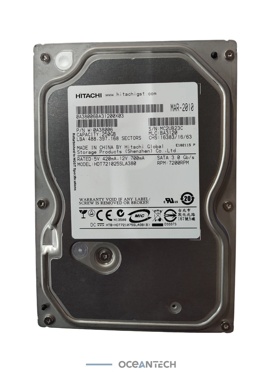 Hitachi 250GB Internal Hard Disk Drives for sale - eBay