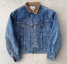 Vintage Lee Storm Rider Jacket Size 48R Denim Blanket Lined Union Made 60s 70s