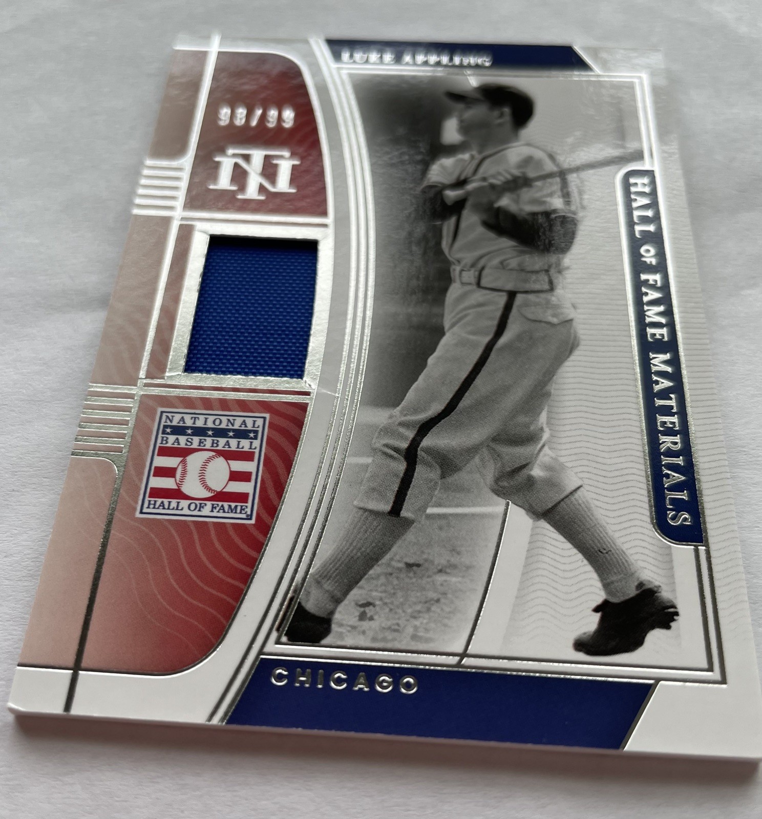 2022 Panini National Treasures LUKE APPLING HOF Materials Game Used Jersey 98/99 view 3