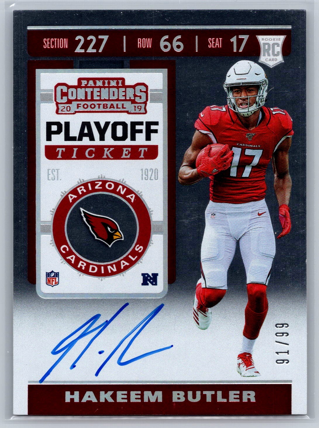 Hakeem Butler Panini Contenders #126 Autograph-Playoff