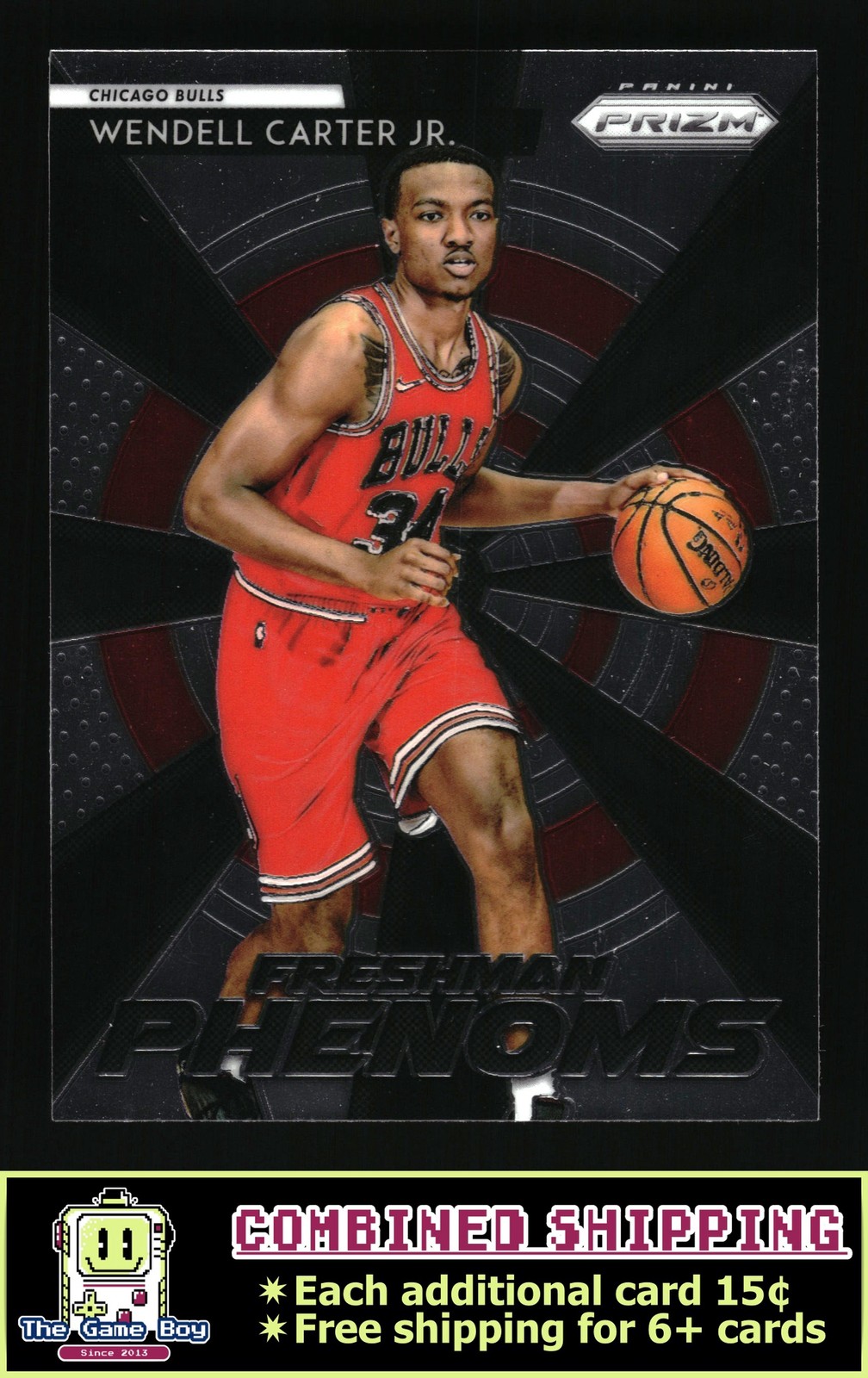 2018-19 Panini Prizm Freshman Phenoms #19 Wendell Carter Jr. Chicago Bulls