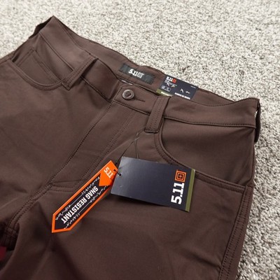 NEW 5.11 Tactical Pants Mens 30X32 Brown Defender Flex Slim Work