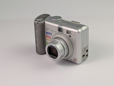 Canon Powershot A70 3.2MP Digital Camera Silver PC1043 Defective - For Parts