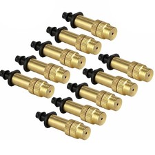 10pcs Adjustable Misting Nozzles Garden Patio Water Mister Air System 20-100L/H
