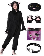 Black Cat Costume for Girls, Cat Costume for Kids, Halloween Costumes for