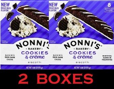 Nonni's Bakery Cookies Creme Biscotti Rich Dark Cocoa 6.88 oz Box 2 PACK