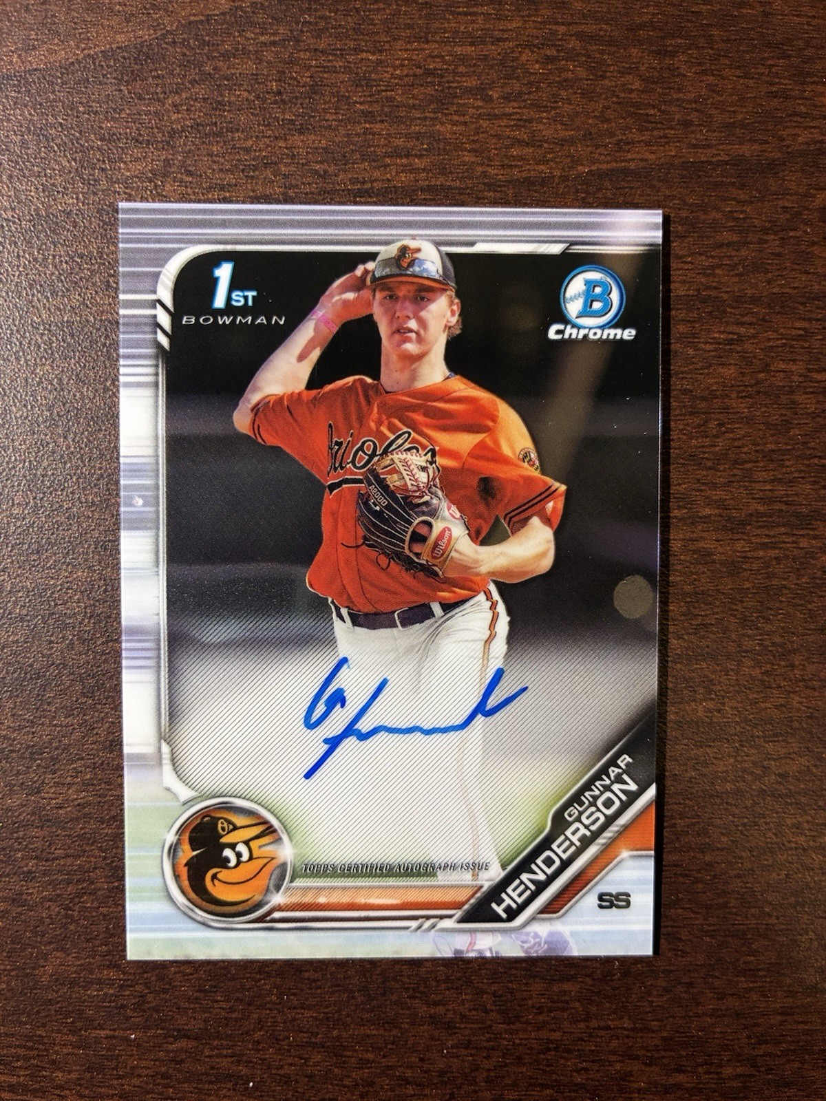 2019 Bowman Chrome Draft Gunnar Henderson 1st Auto
