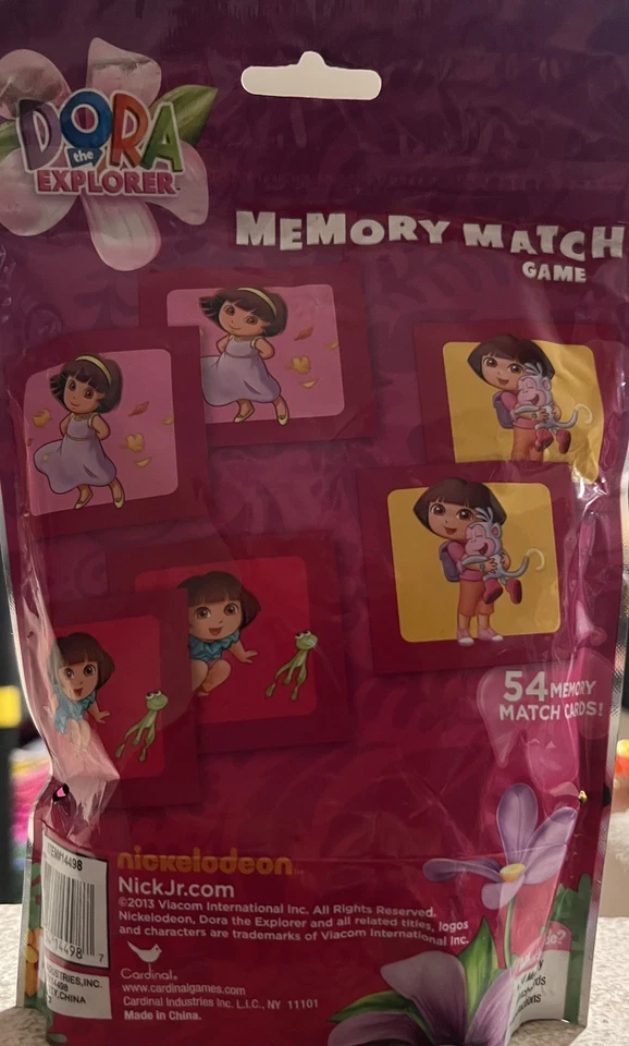 Dora The Explorer Memory Match Game On The Go! Resealable Bag For Easy Storage! - Image 2 of 3