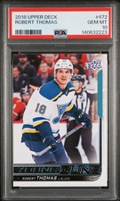 2018-19 Upper Deck Robert Thomas #472 Young Guns Rookie PSA 10