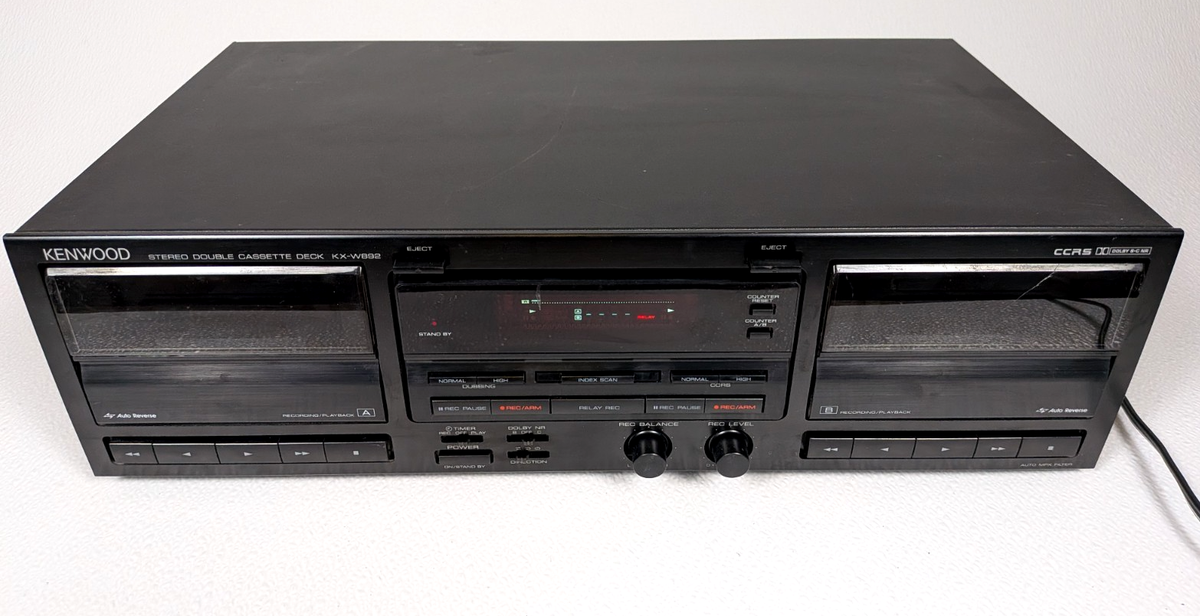 Kenwood KX-W892 Double Stereo Cassette Deck Parts Repair / Great