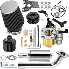 YOXUFA 212cc Carburetor Exhaust Muffler Stage 2 Kit Replacement for Predator