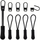 5PC Zipper Pull Puller End Fit Rope Tag Replacement Clip Broken Buckle Fixer Zip