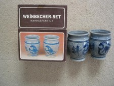 Weinbecher-Set, 2 Becher, Keramik, Steingut, handgefertigt