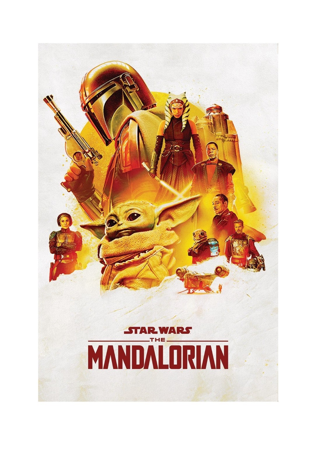 The Mandalorian Poster Star Wars 61x91.5cm | 24x36in Large Movie Art Grogu
