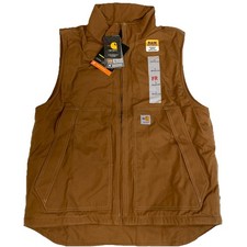 Carhartt Men's Arctic-Quilt Lined Duck Vest - Brown, Large